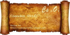 Csendes Ottó névjegykártya